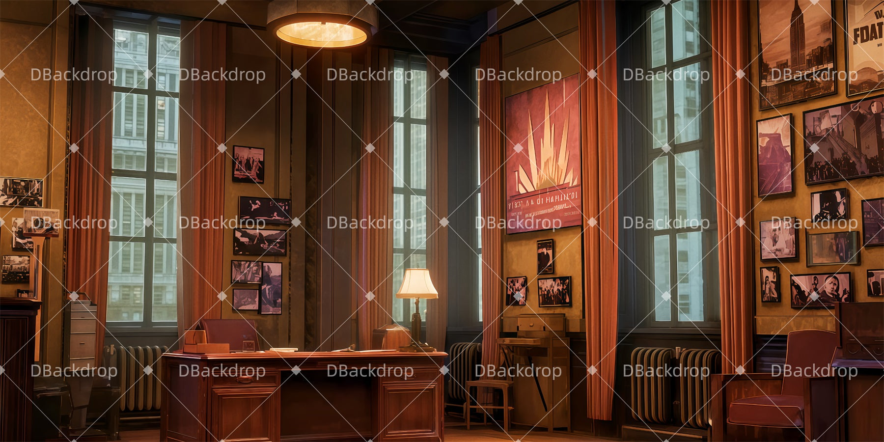 Professional Stage Backdrops Zangler's Office Performance Backdrops UK TWW511-T44