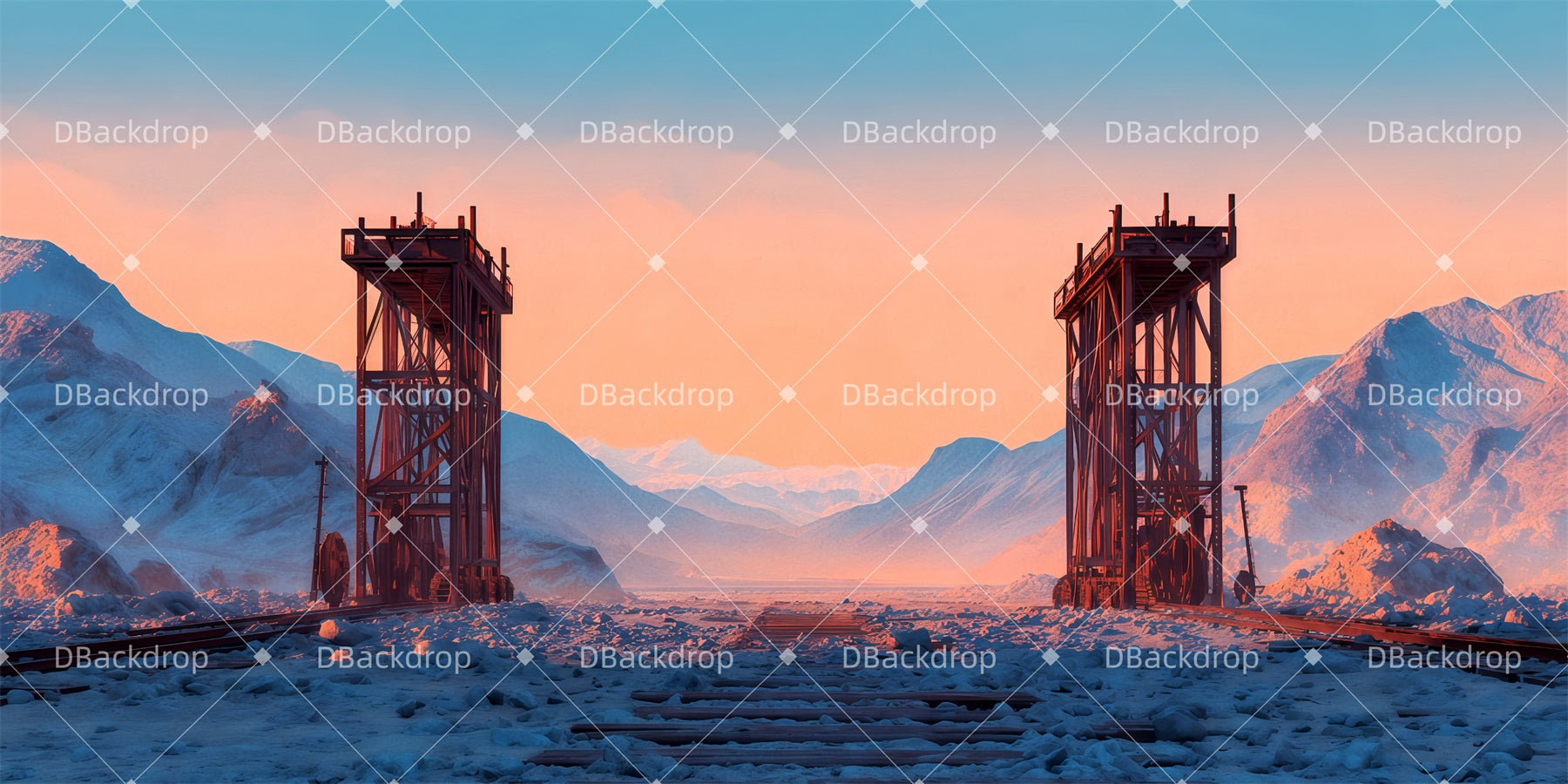 Large Stage Backdrops Mine Entrance Movie Theater Backdrop UK TWW511-T48