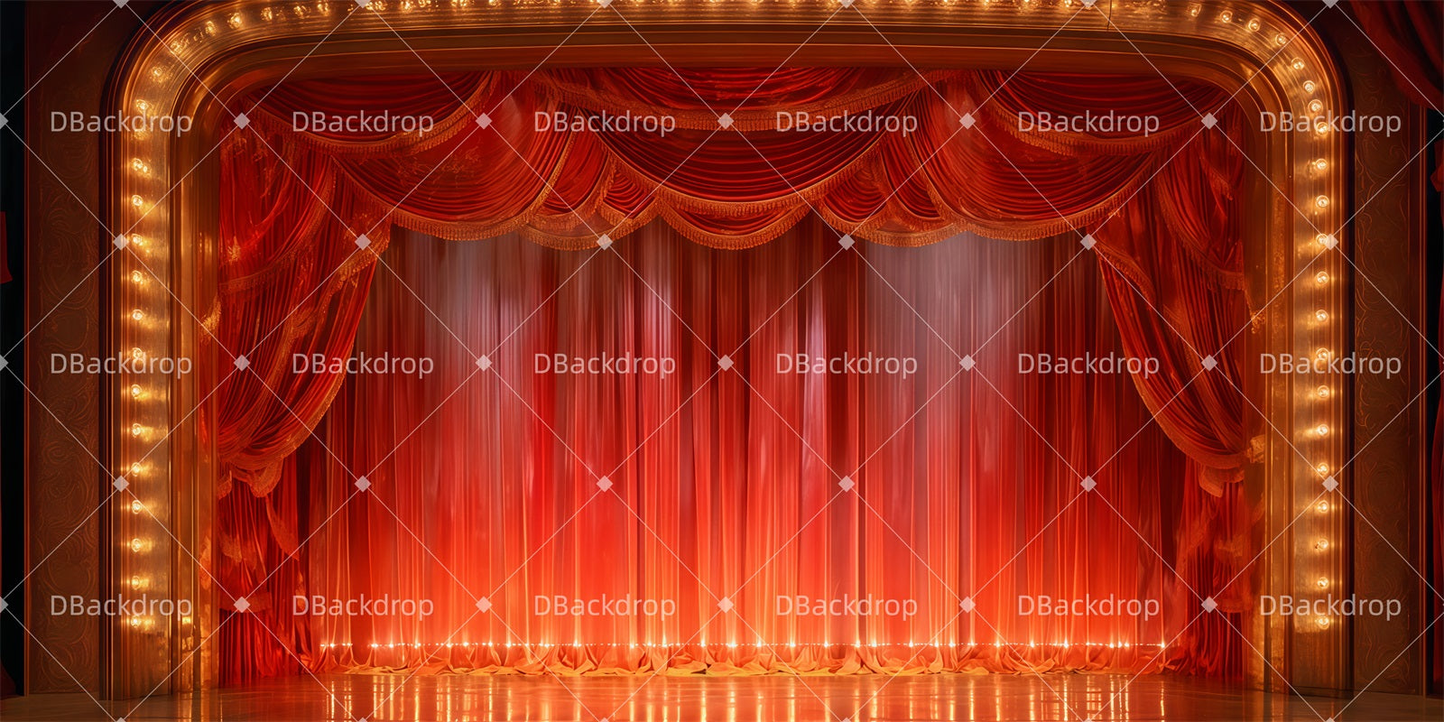 Broadway Stage Backdrops Curtain Call School Dance Backdrop UK TWW511-T52