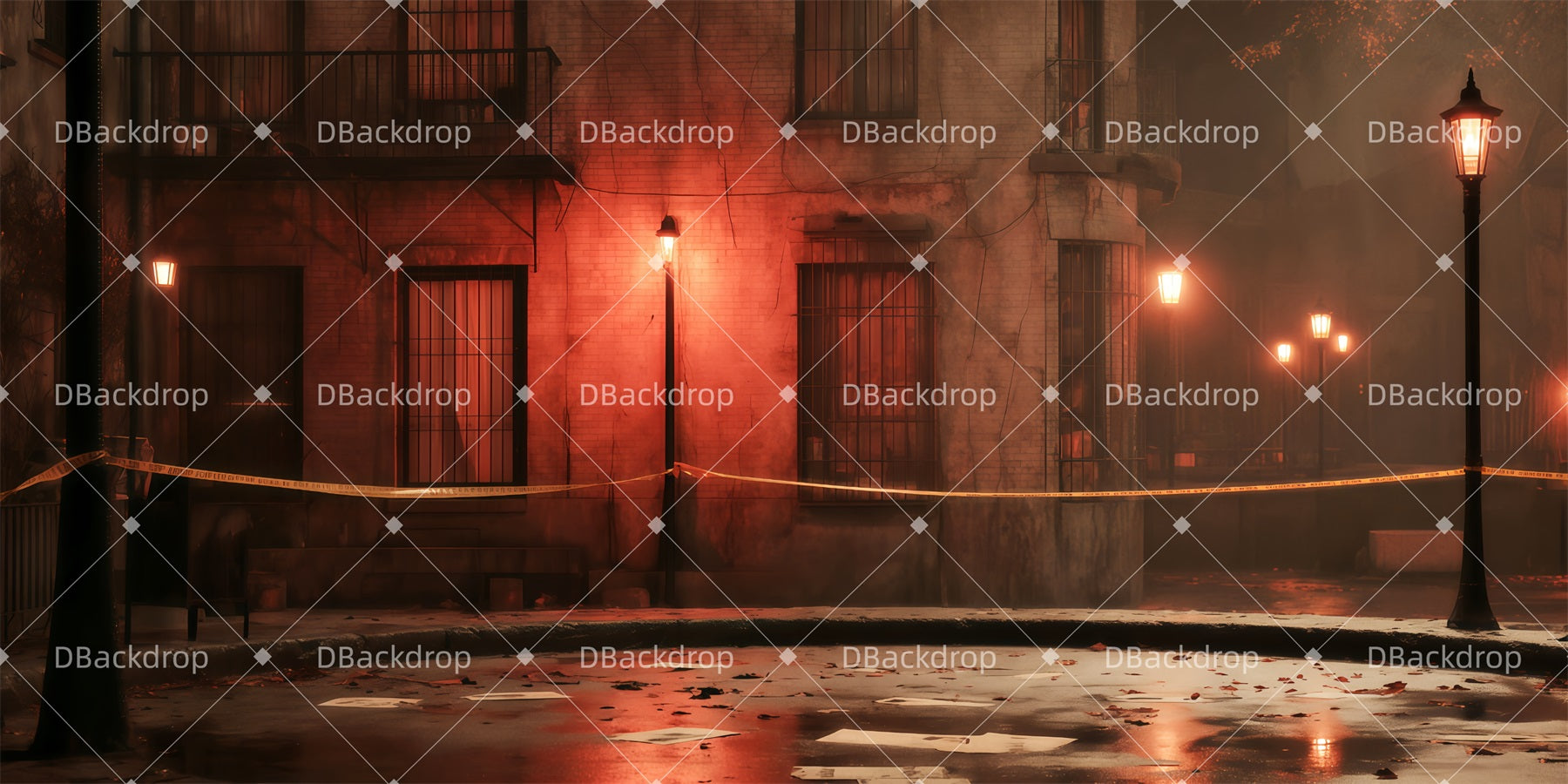 Movie Theater Backdrop Police Investigation Scene Stage Backdrop UK TWW511-T58