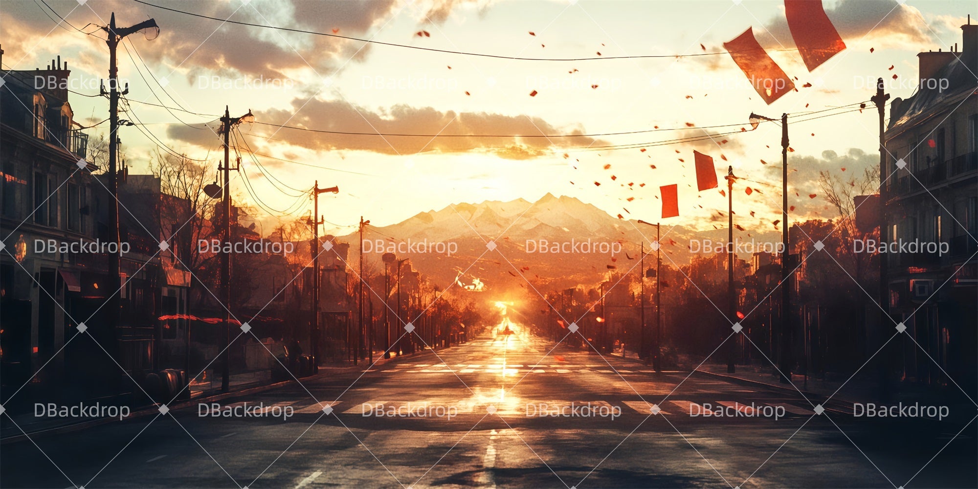 Theater Backdrop The End Of The Revolution Stage Backdrop UK TWW511-T91