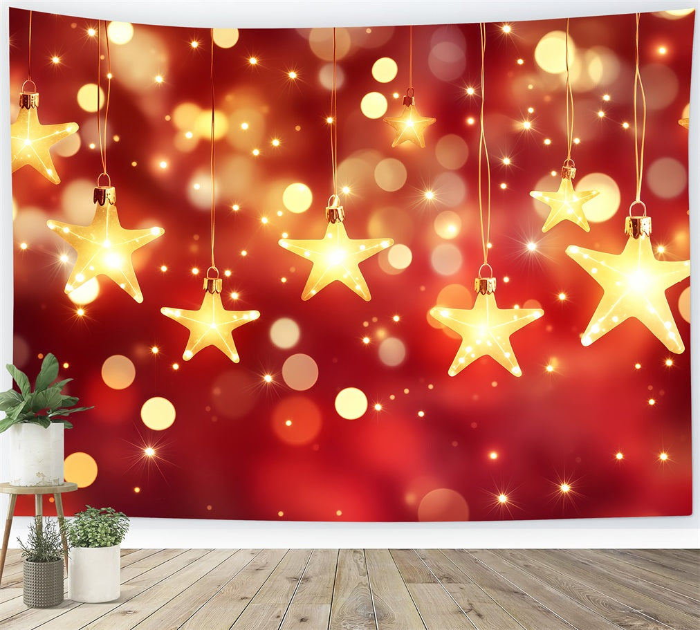 New Years Backdrops Hanging Star Lights Bokeh Gold Glitter Backdrop UK TWW512-26