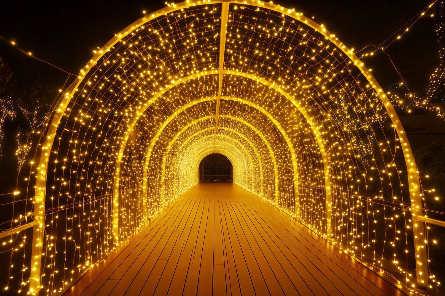 New Year's Backdrop Bokeh Light Tunnel Sparkles Gold Glitter Backdrop UK TWW512-30