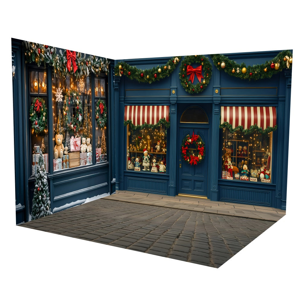 Christmas Backdrop Ideas Holiday Gift Window Backdrop Room Set UK TWW57-45