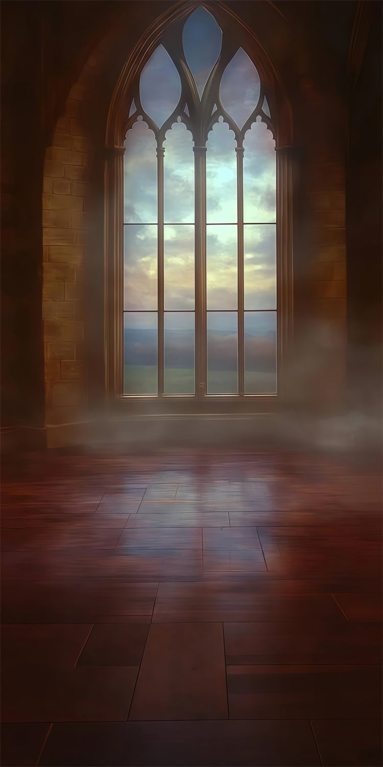 Vintage Photo Backdrop Twilight Arch Window Sweep Backdrop UK TWW57-76