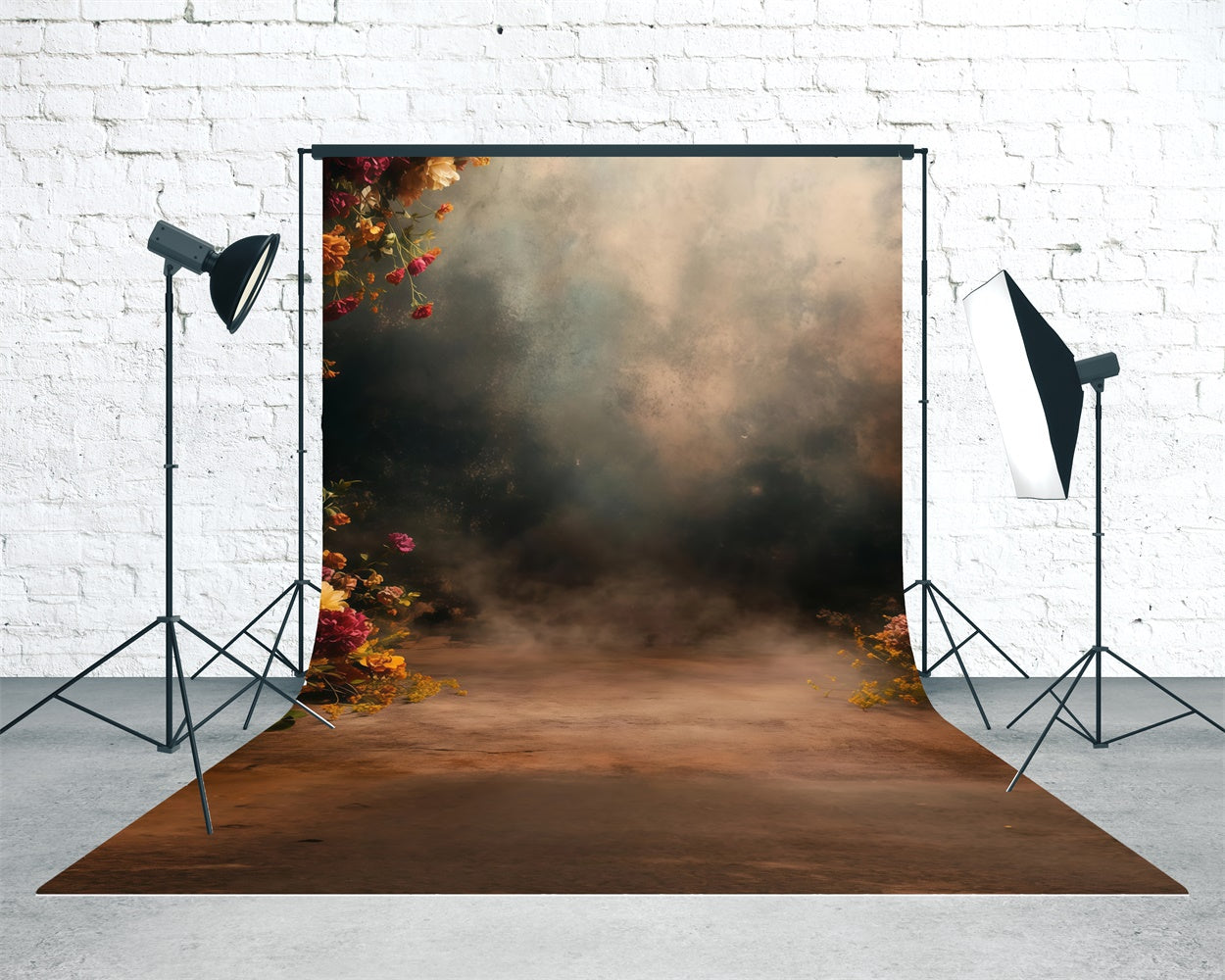 Vintage Studio Backdrop Baroque Misty Garden Sweep Backdrop UK TWW57-78