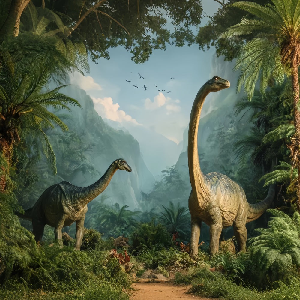 Rainforest Backdrop Jurassic Era Dinosaur Valley Forest Photo Backdrop UK TWW59-130
