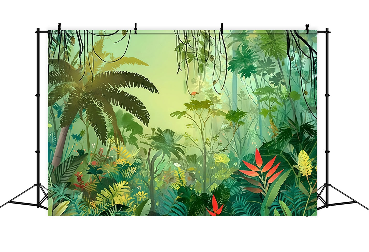 Rainforest Backdrop Tropical Jungle Foliage Paradise Forest Photography Backdrop UK TWW59-146