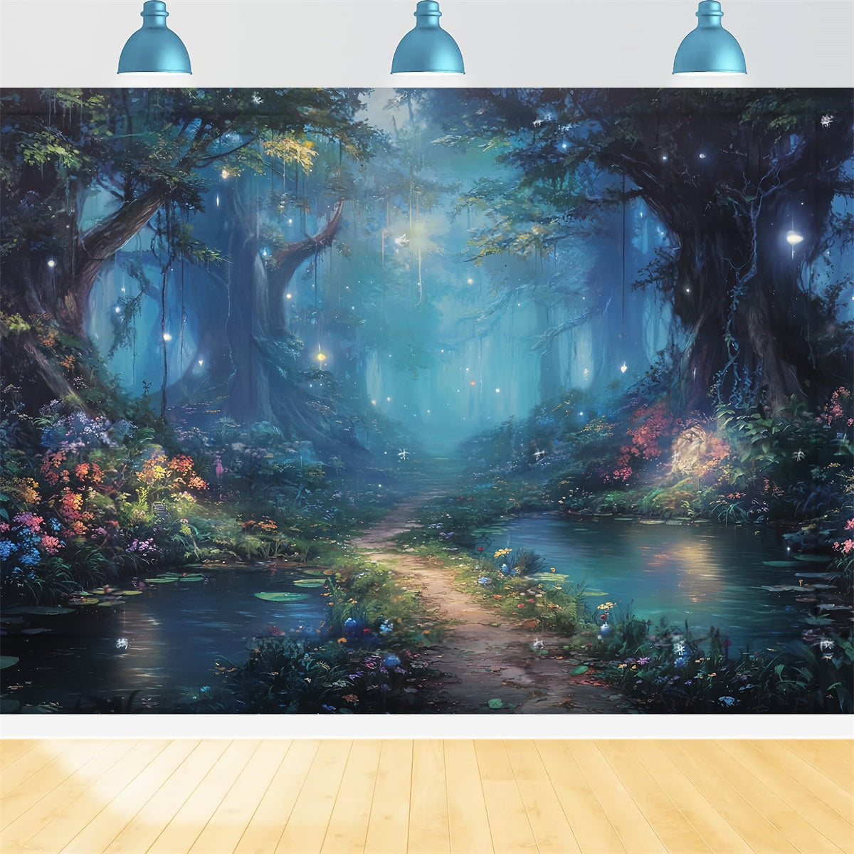 Enchanted Forest Backdrop Magical Pond Fairy Path Magical Forest Backdrop UK TWW59-148