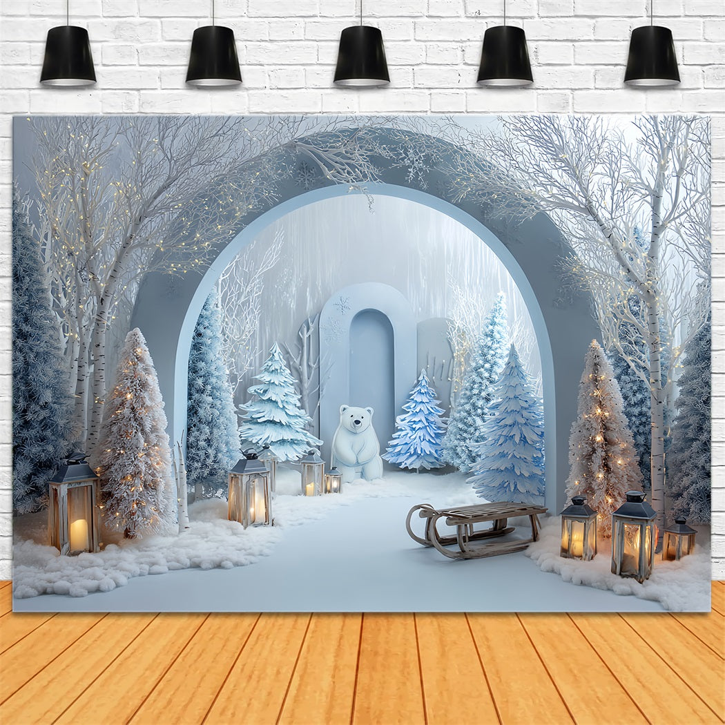 Cake Smash Backdrops Winter Forest Polar Wonderland Backdrop for Birthday UK TWW59-222