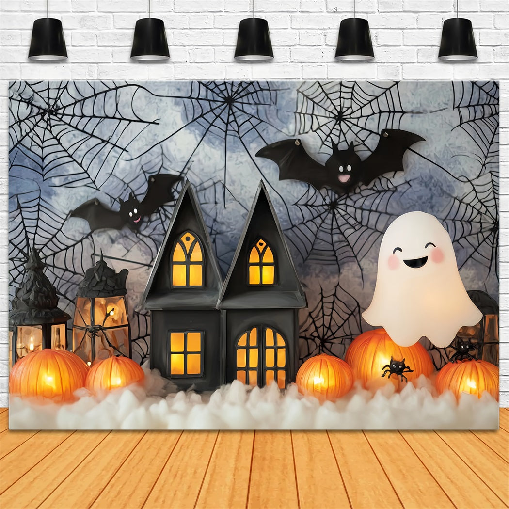 Halloween Bat Backdrop Cute Ghost Pumpkin Lantern Halloween Backdrop Ideas UK TWW59-71