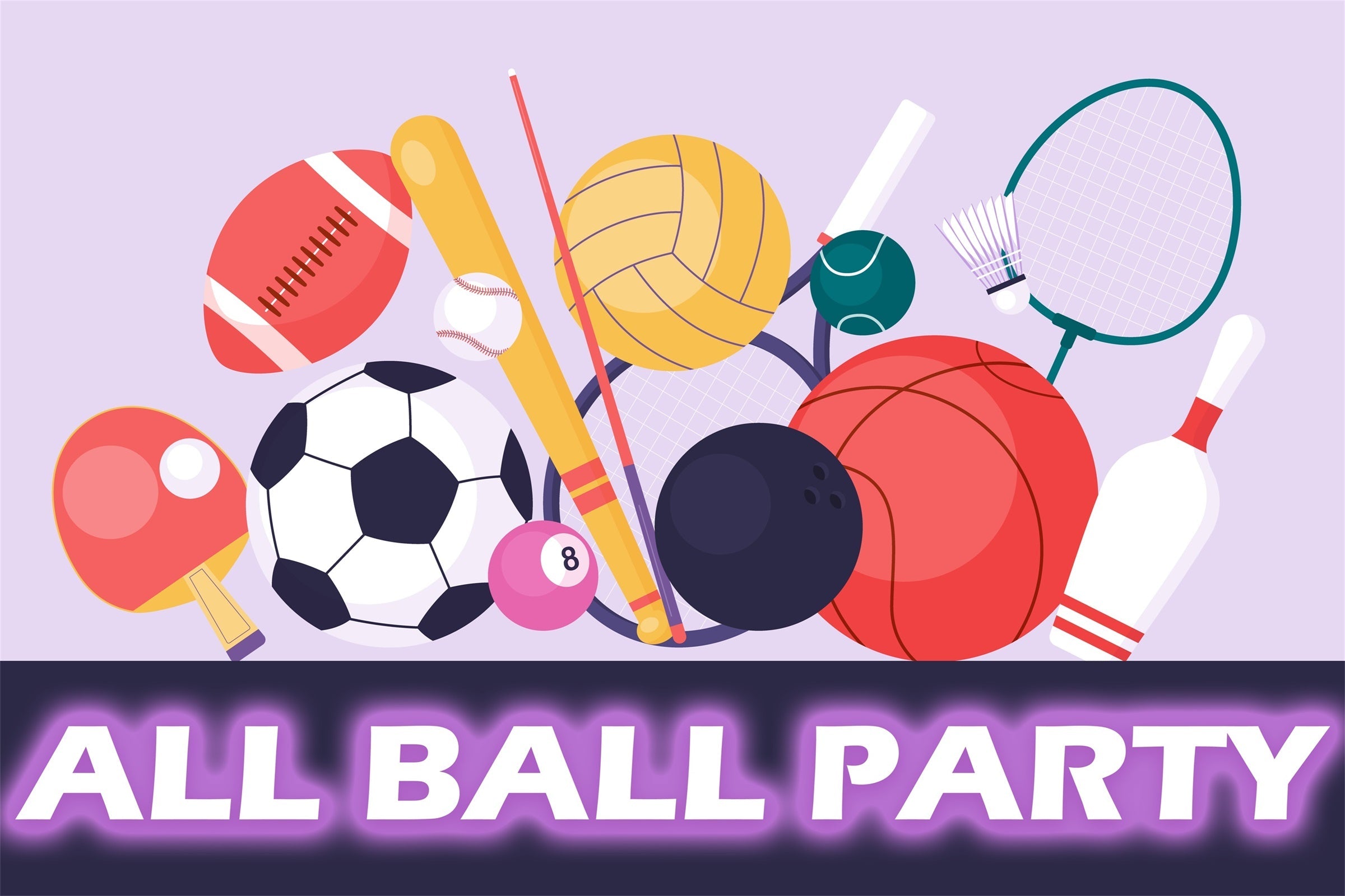 Sports Photo Backdrop Cartoon All Sports Event Backdrop UK TWW6-4