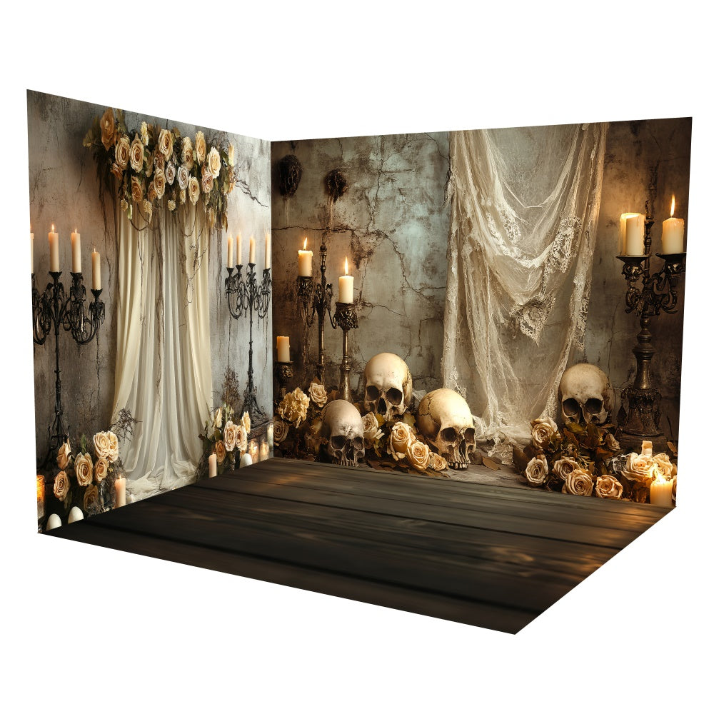 Halloween Picture Backdrop Cursed Rose Altar Backdrop Room Set UK TWW6-49