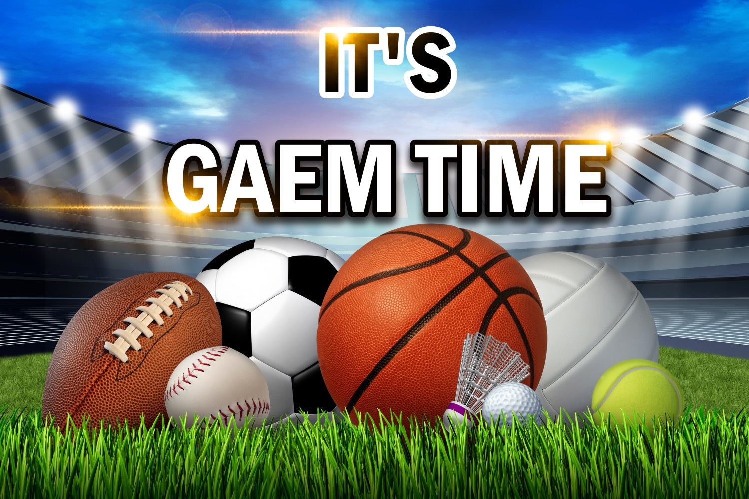 Sports Backdrops Stadium Glow All Ball Sports Event Backdrop UK TWW6-5