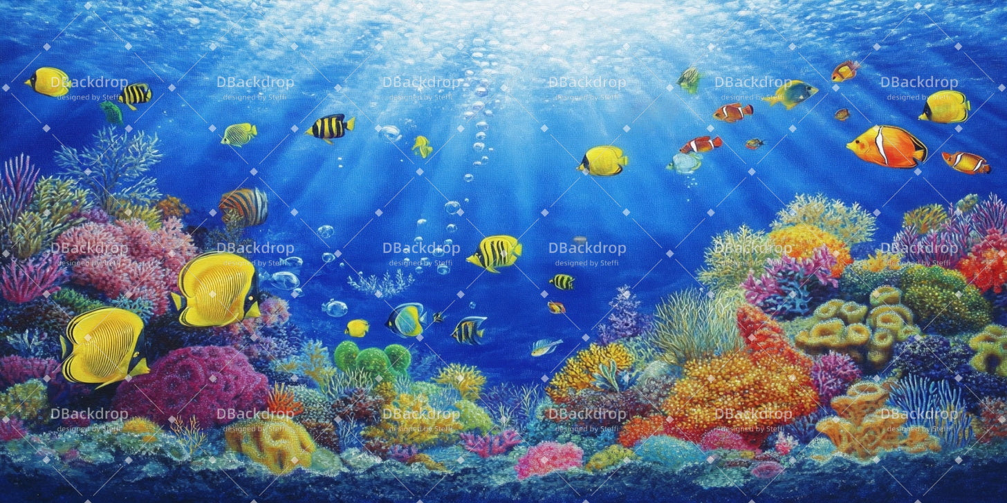 Large Stage Backdrops Undersea World Theater Stage Backdrop UK CSH59-T64