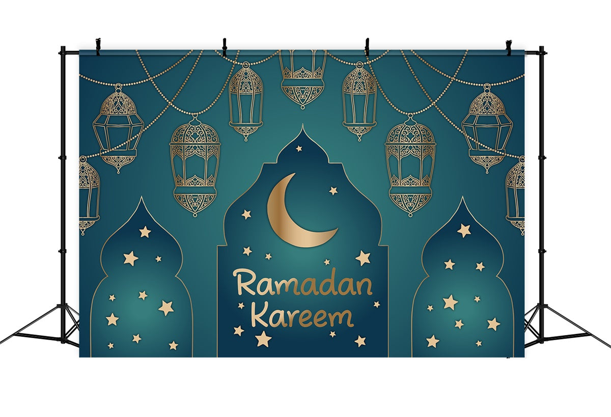 Ramadan Backdrops Crescent Moon Stars Ramadan Backdrop UK XY2-102