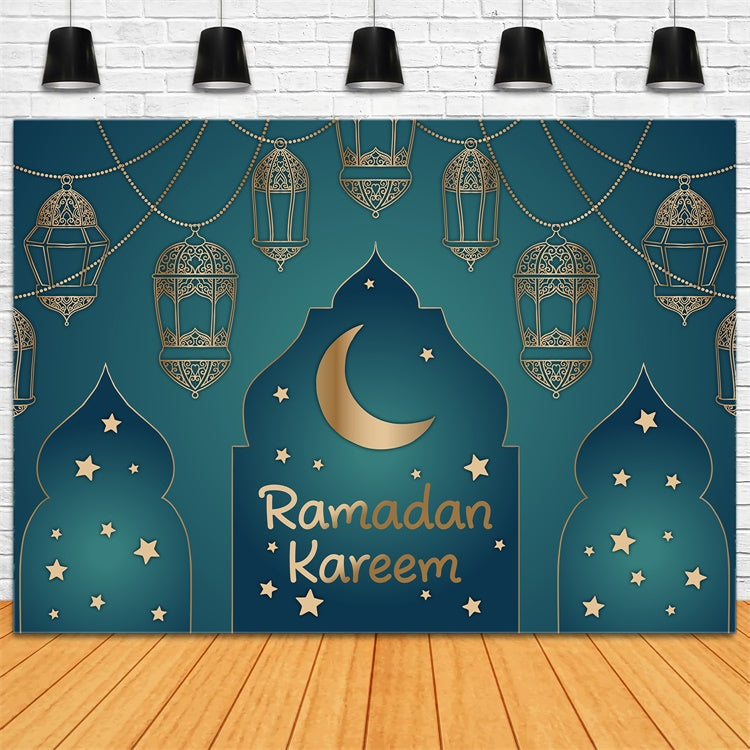 Ramadan Backdrops Crescent Moon Stars Ramadan Backdrop UK XY2-102