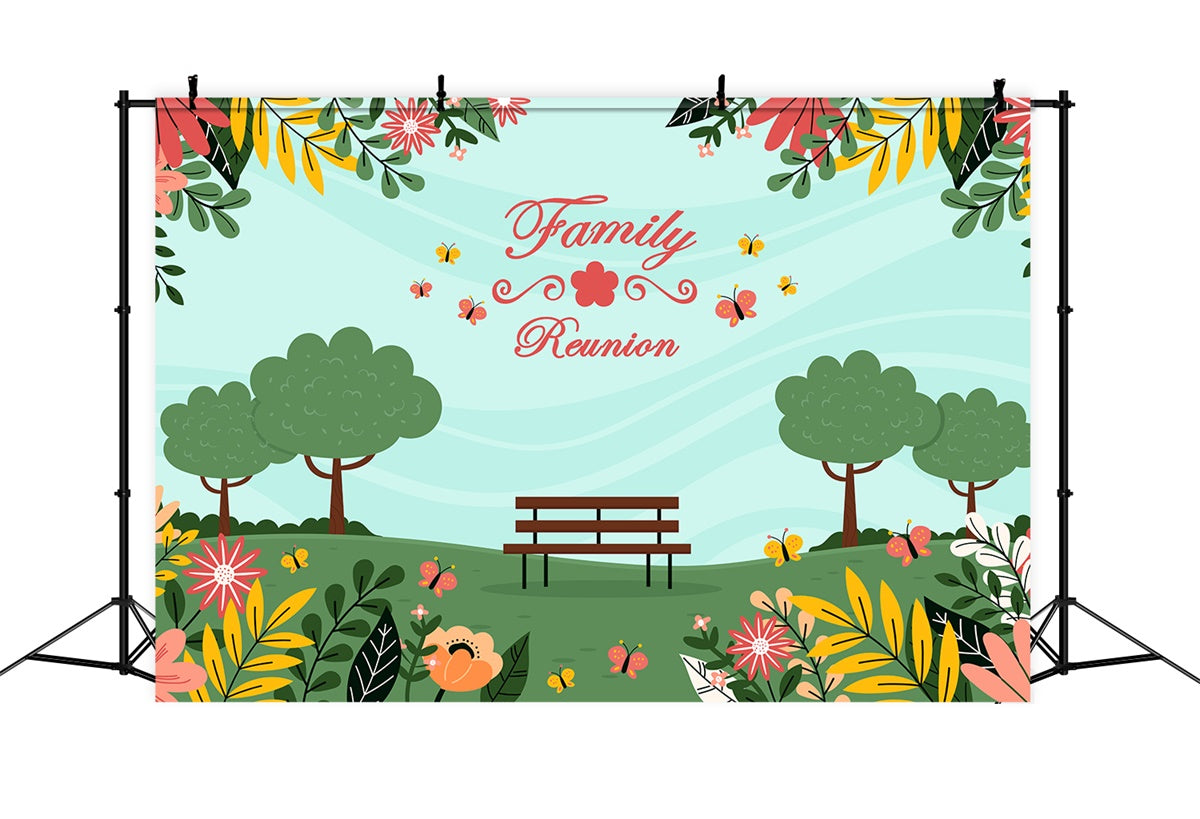 Family Reunion Photo Backdrop Serene Park Family Gathering Backdrop UK XY2-124