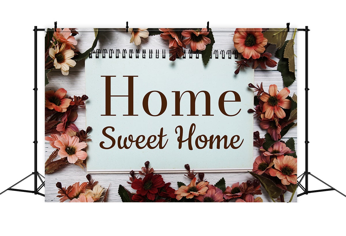 Housewarming Backdrop Vintage Blooms Home Nostalgia Backdrop UK XY2-131