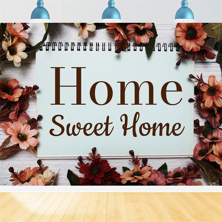 Housewarming Backdrop Vintage Blooms Home Nostalgia Backdrop UK XY2-131