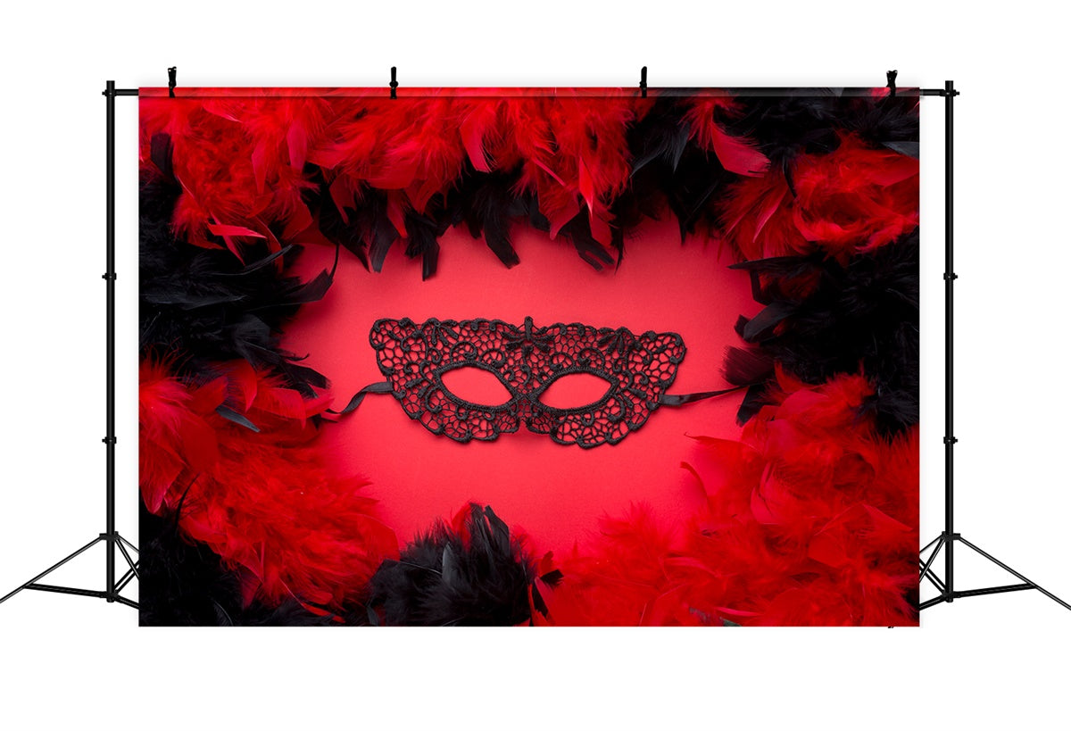 Masquerade Backdrop Ideas Elegant Lace Black Mask Party Backdrop UK XY2-136