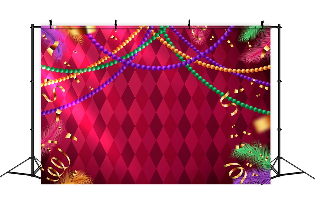 Masquerade Backdrops Festive Beaded Masquerade Party Backdrop UK XY2-140