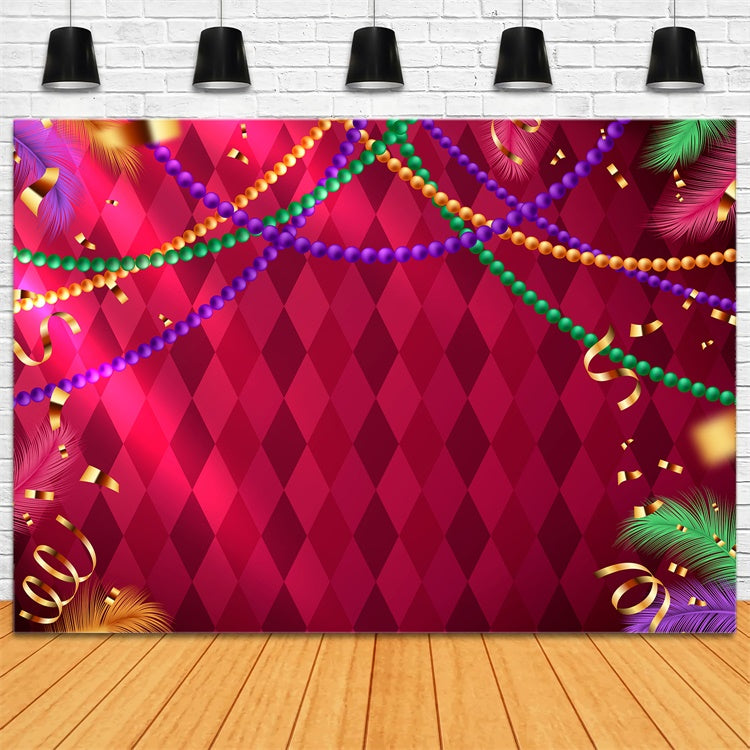 Masquerade Backdrops Festive Beaded Masquerade Party Backdrop UK XY2-140