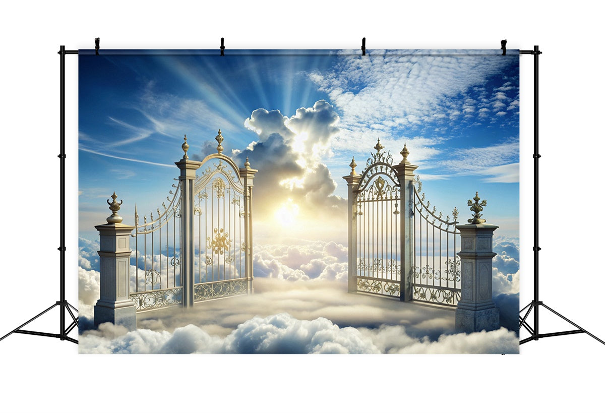 Memorial Backdrop Ideas Divine Light Paradise Gate Backdrop UK XY2-141