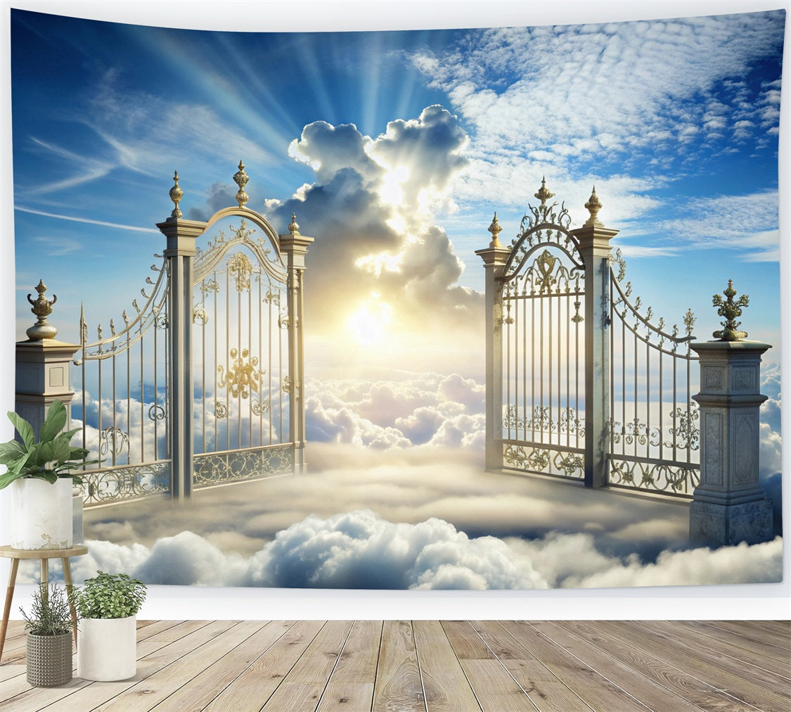 Memorial Backdrop Ideas Divine Light Paradise Gate Backdrop UK XY2-141