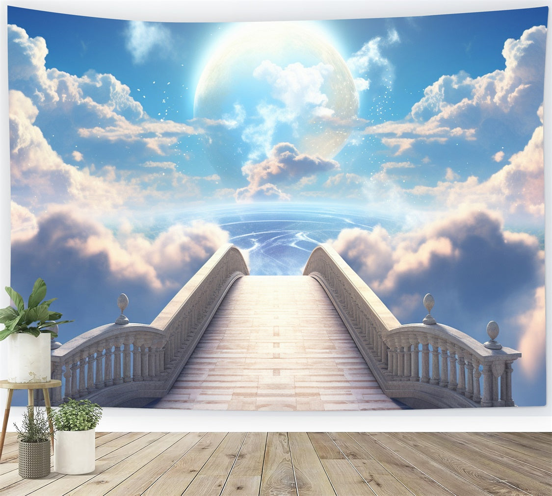 Memorial Backdrops Fantasy Golden Cloud Path Backdrop UK XY2-142