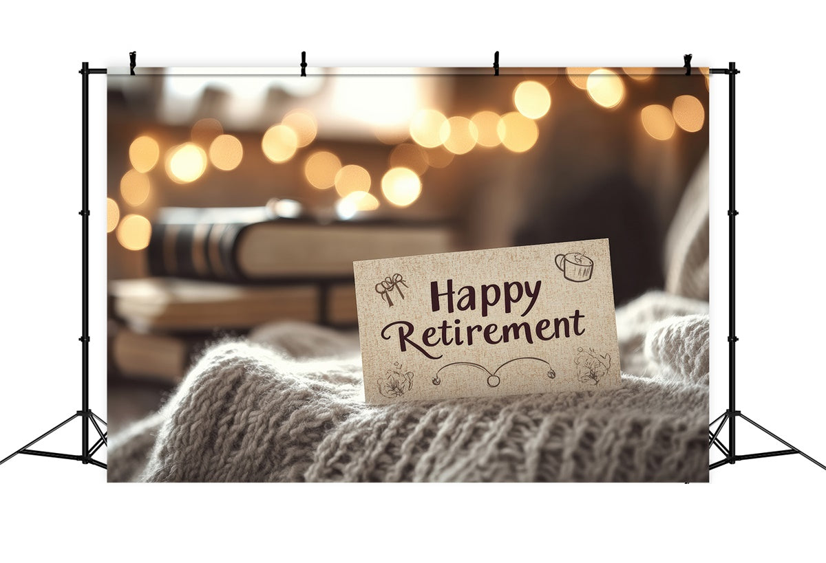 Retirement Backdrop Cozy Warm Retirement Celebration Backdrop UK XY2-149