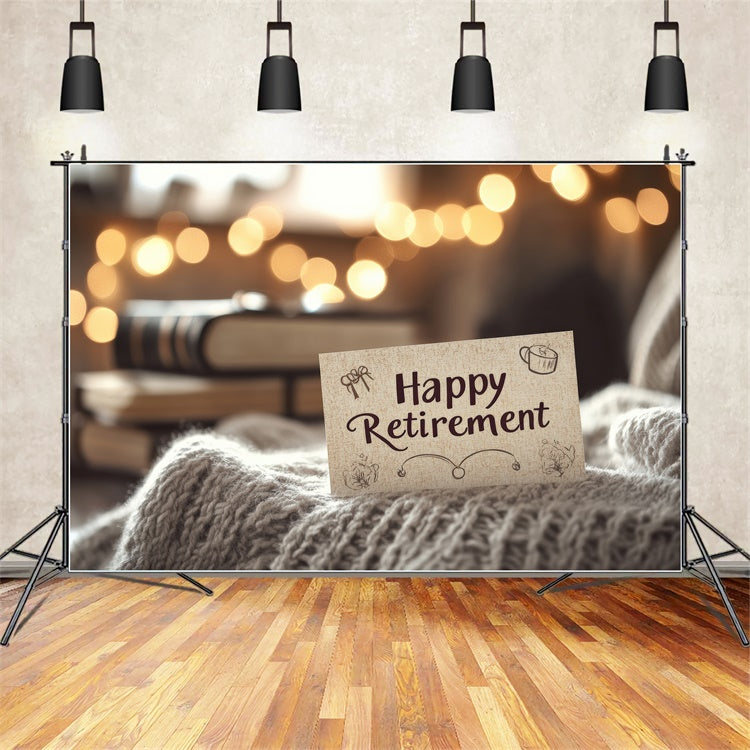 Retirement Backdrop Cozy Warm Retirement Celebration Backdrop UK XY2-149