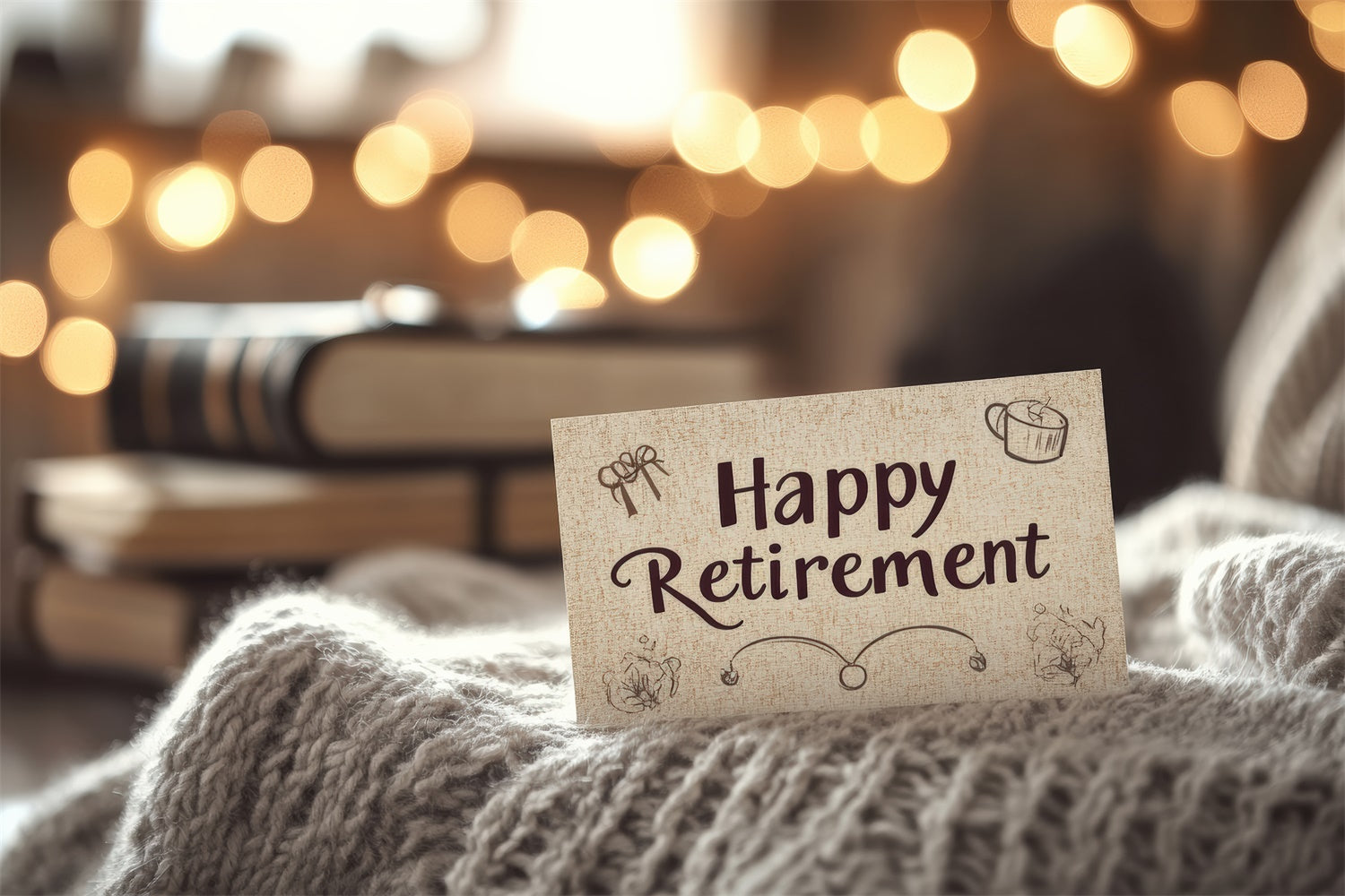 Retirement Backdrop Cozy Warm Retirement Celebration Backdrop UK XY2-149