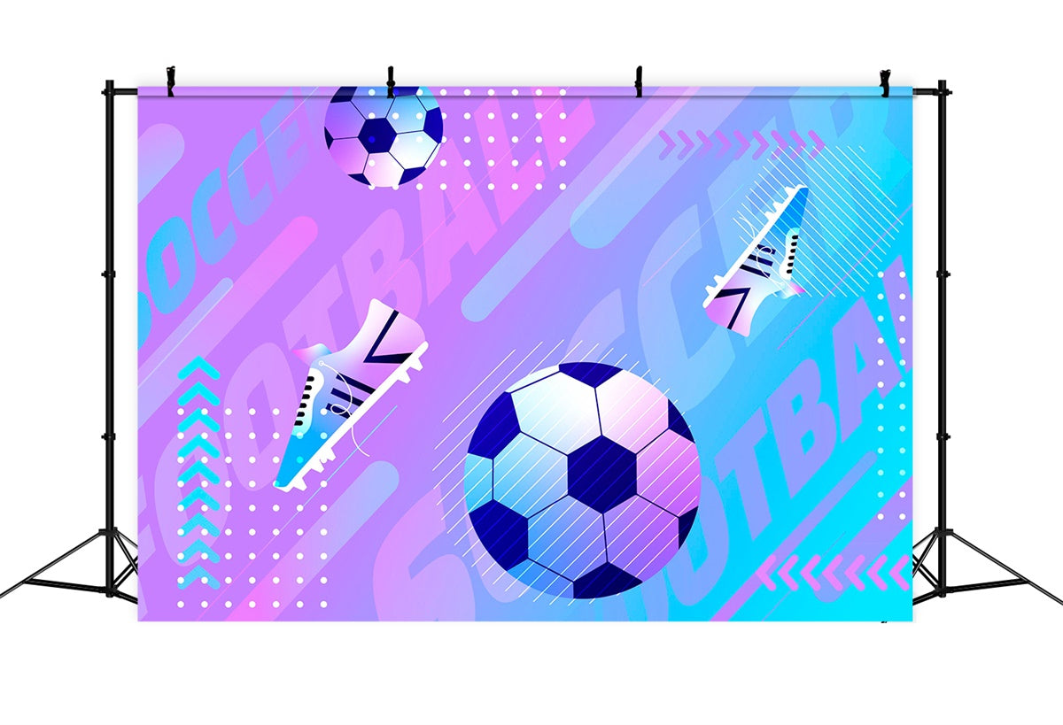 Sports Event Backdrop Dynamic Football Gradient Neon Backdrop UK XY2-153