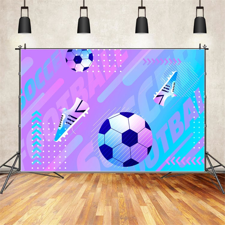 Sports Event Backdrop Dynamic Football Gradient Neon Backdrop UK XY2-153