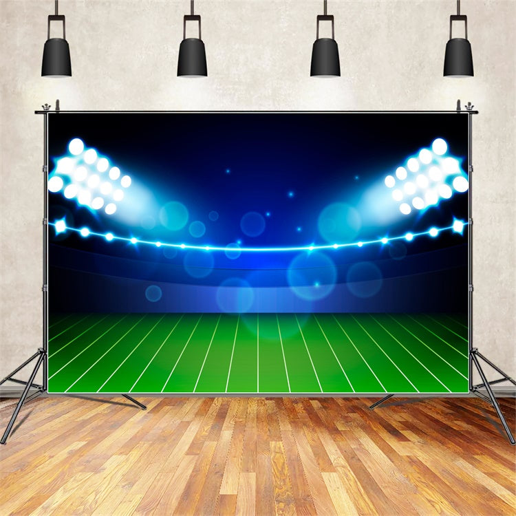 Sports Stadium Backdrop Glowing Stadium Night Lights Backdrop UK XY2-154