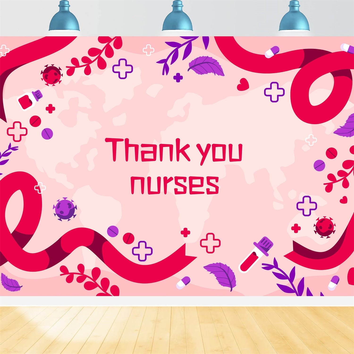 Thank You Backdrop Medical Professionals Tribute Backdrop UK XY2-161