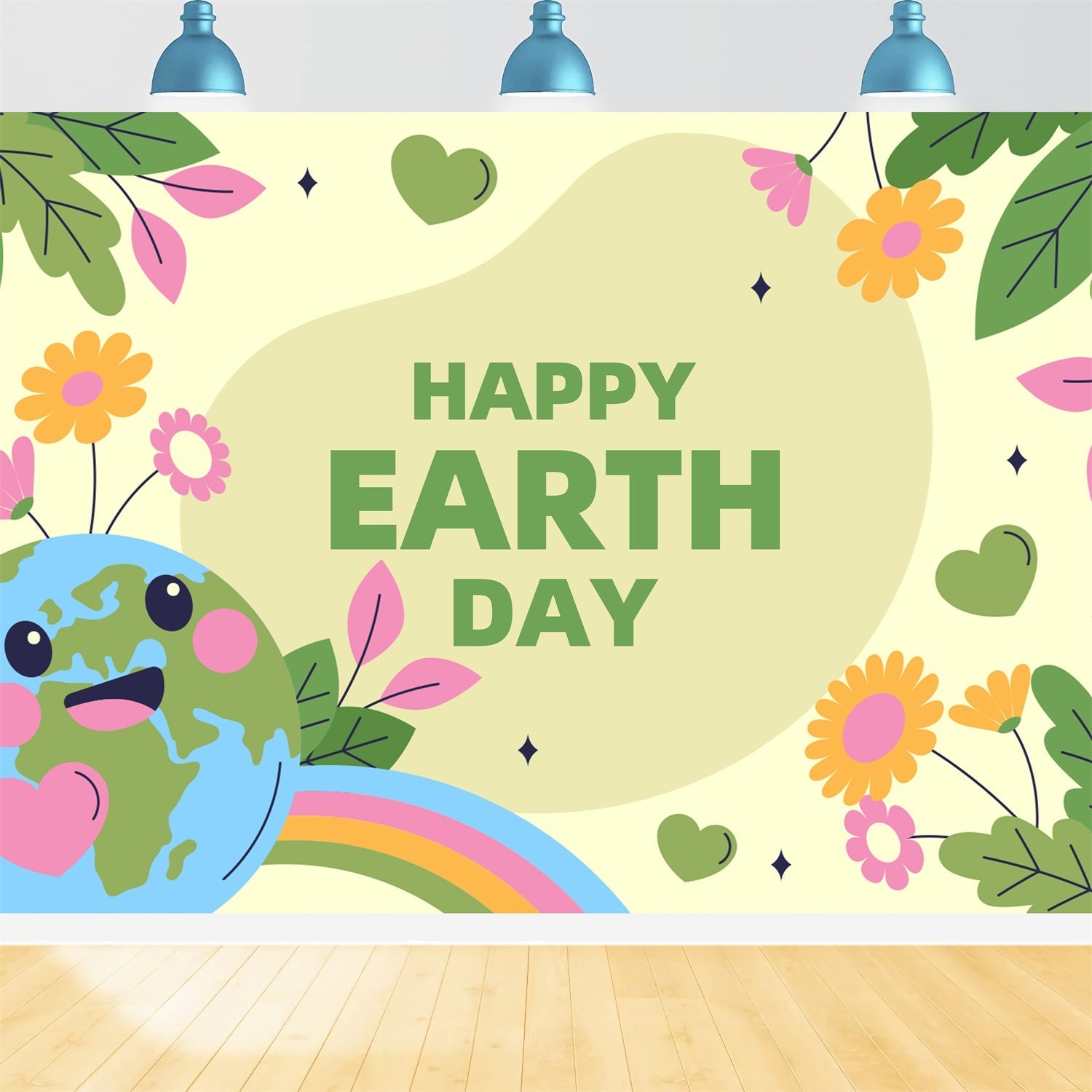 Happy Earth Day Backdrop Cute Eco-Friendly Party Backdrop UK XY2-18