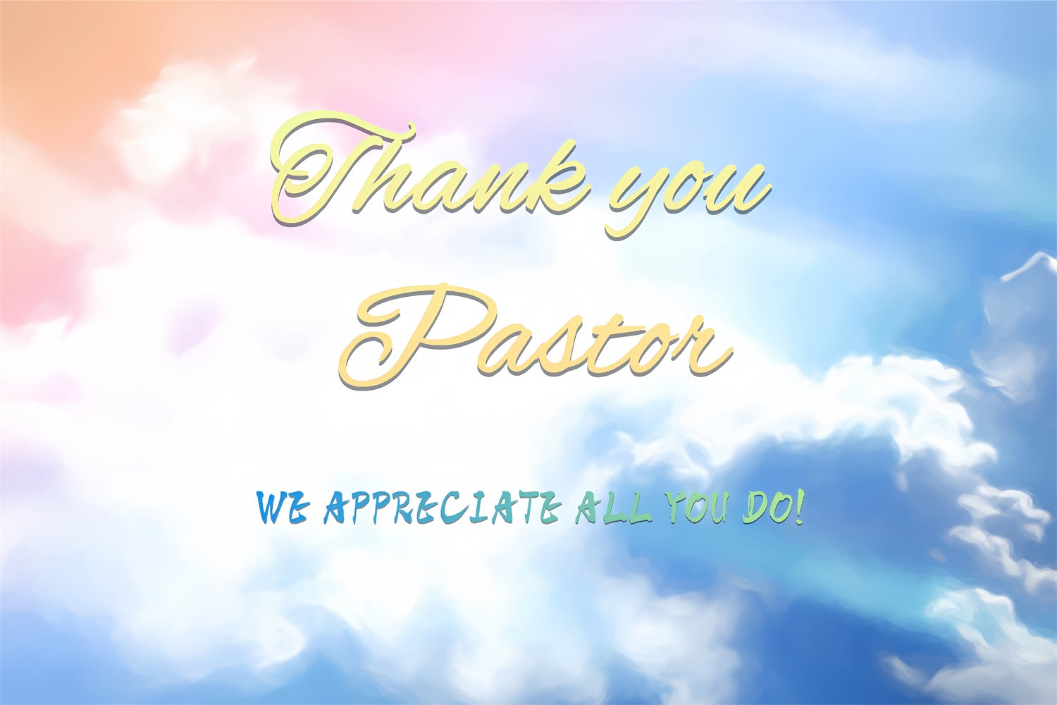 Backdrop For Pastor Appreciation Soft Pastel Dreamy Sky Backdrop UK XY2-45