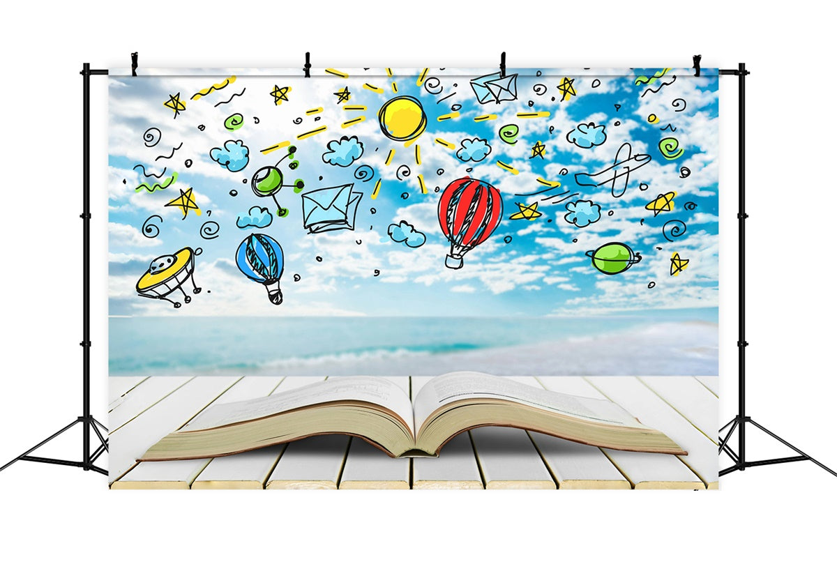 World Book Day Backdrop Dreamy Sky Fantasy Book Backdrop UK XY2-61