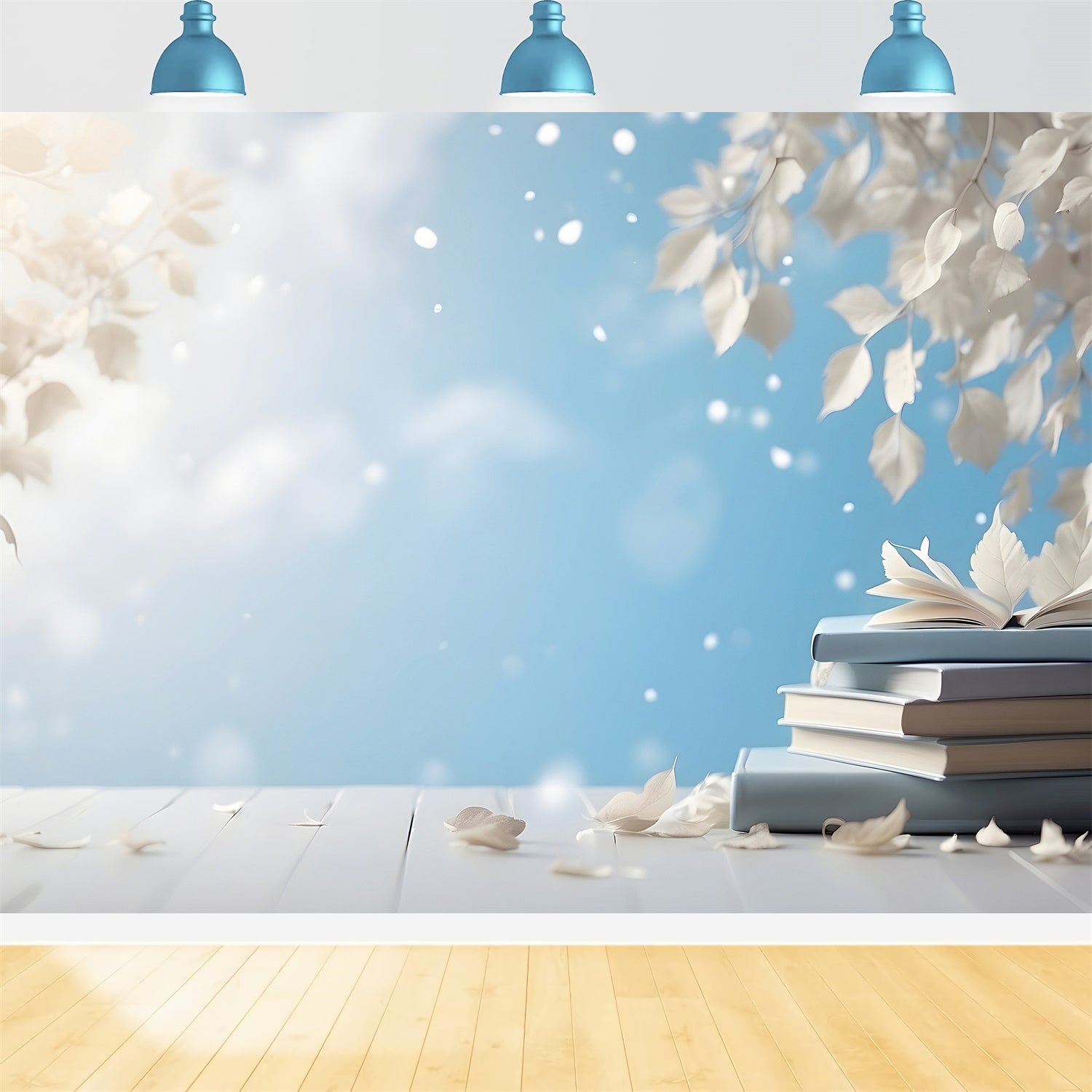 World Book Day Backdrop Tranquil Sky Books Fantasy Backdrop UK XY2-63