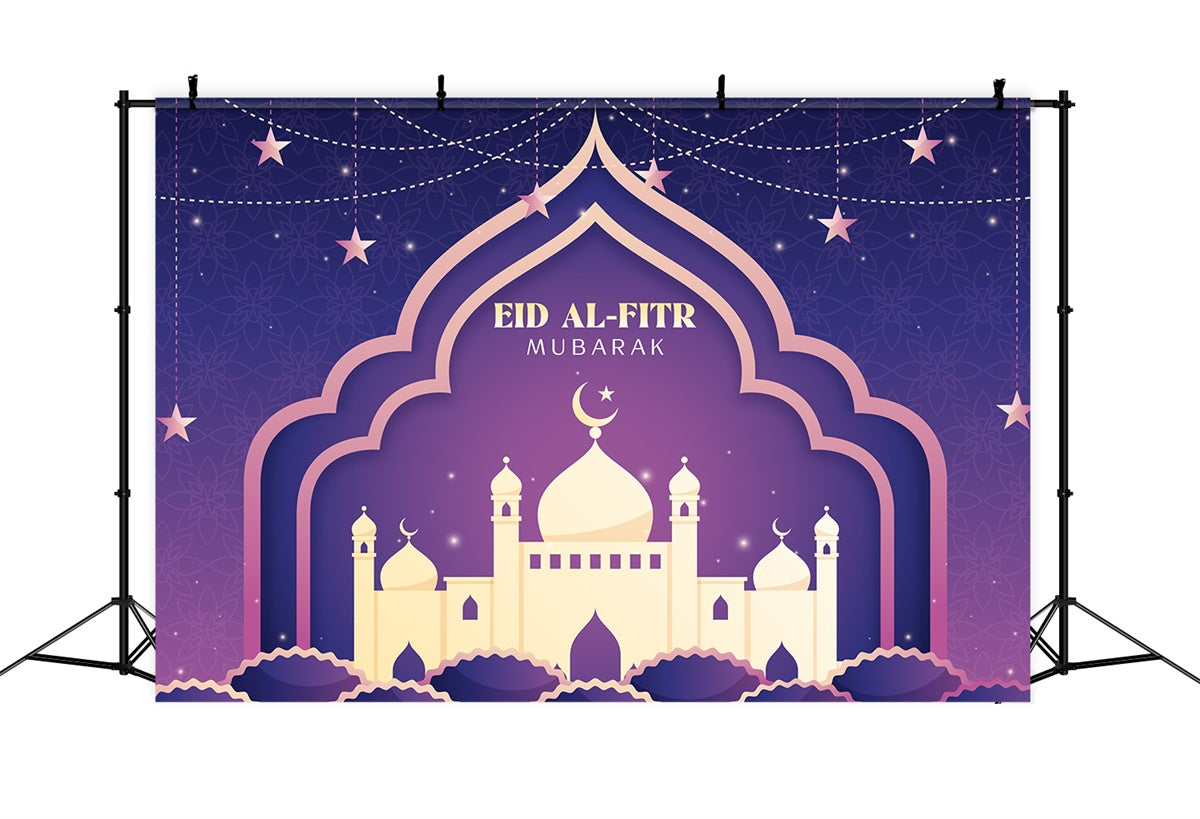 Eid Mubarak Backdrop Elegant Eid Al-Fitr Festival Backdrop UK XY2-73