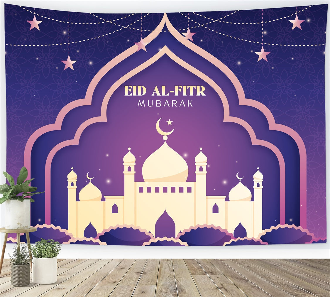 Eid Mubarak Backdrop Elegant Eid Al-Fitr Festival Backdrop UK XY2-73