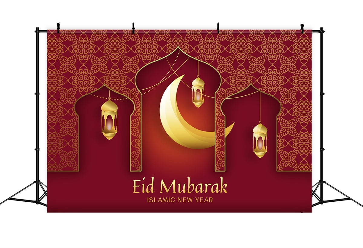 Eid Mubarak Backdrop Festive Ramadan Hanging Lanterns Backdrop UK XY2-74