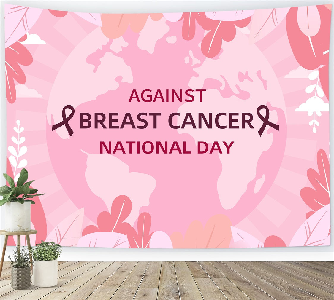 Breast Cancer Photo Backdrop Against Breast Cancer World Day Backdrop UK XY2-8