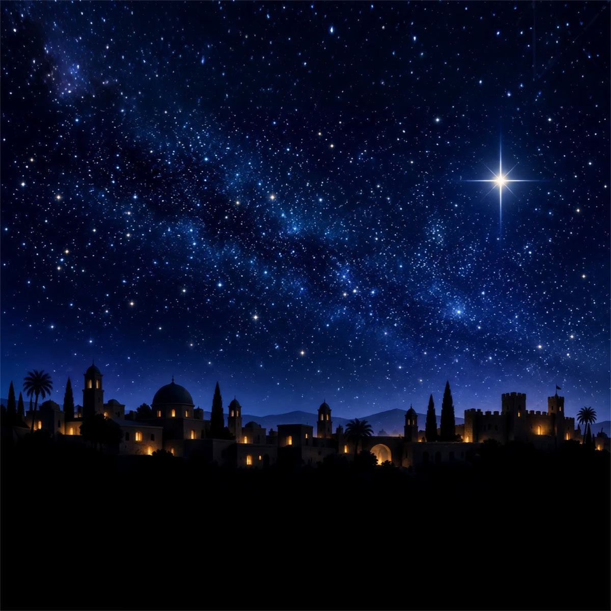 Nativity Scene Backdrop Nativity Stable Snowy Village Christmas Photo Backdrop Ideas UK ZTT610-38