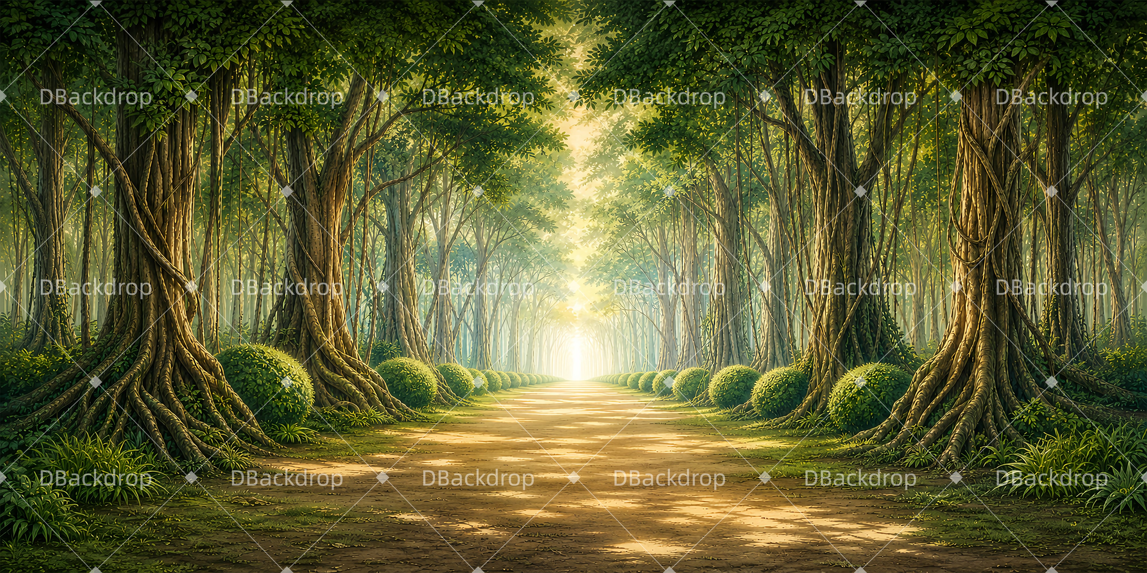 Stage Scenery Backdrops Sunlit Forest Path Theater Backdrops UK ZTT65-T35
