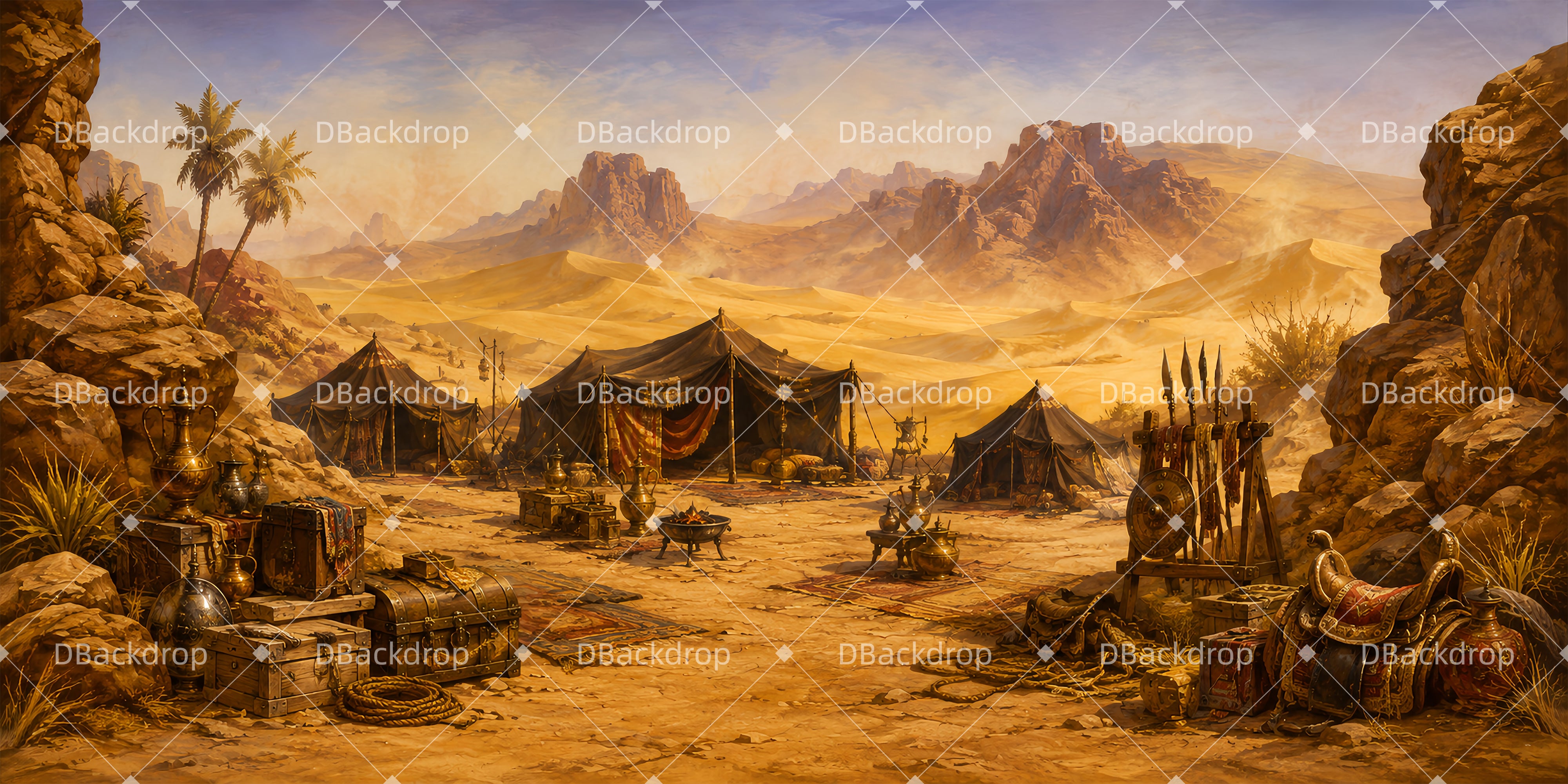 Scenic Backdrops Dune Encampment Scenery Backdrops For Theater UK ZTT65-T39