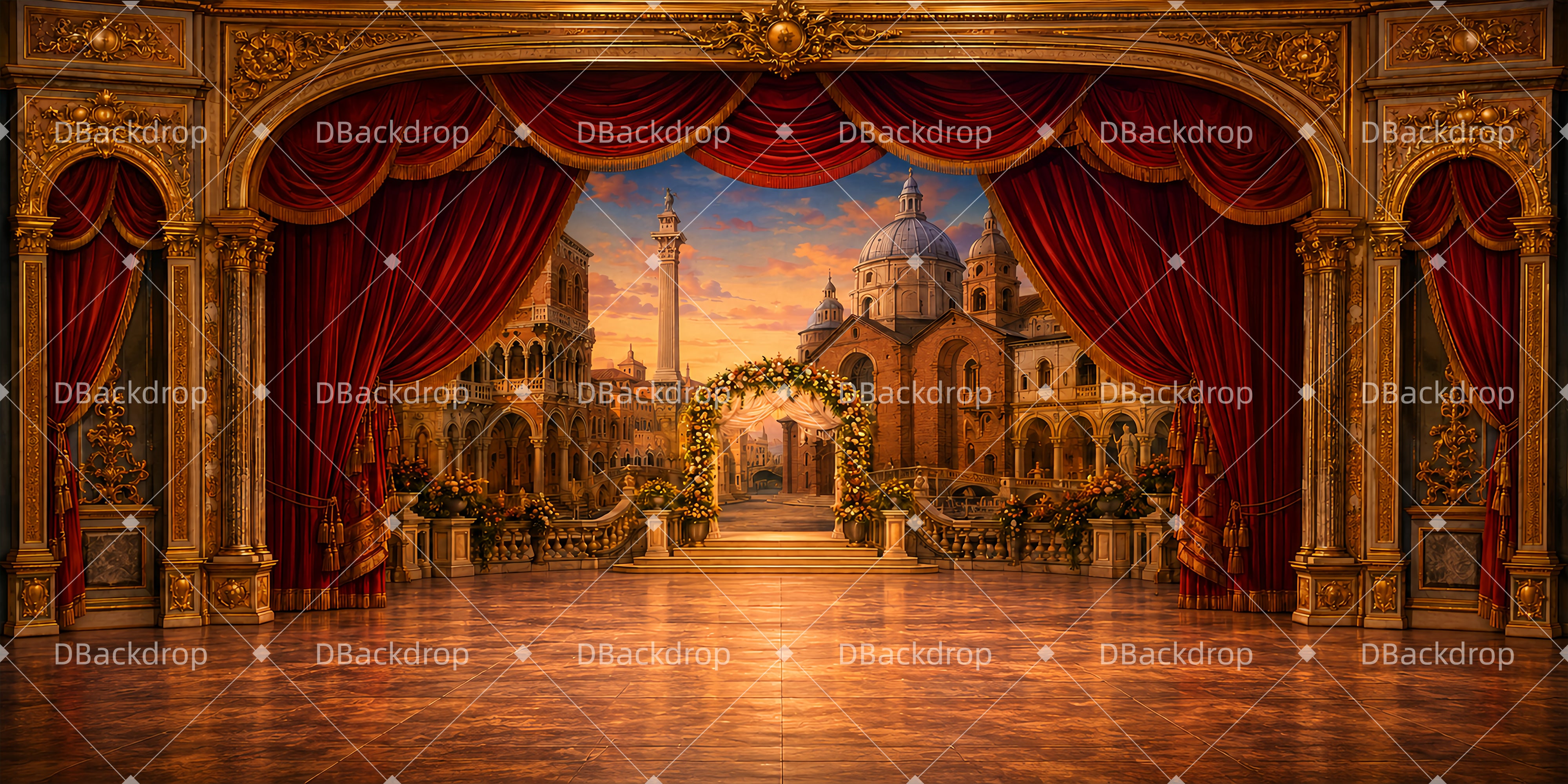 School Play Backdrop Venetian Stage Professional Stage Backdrops UK ZTT65-T57