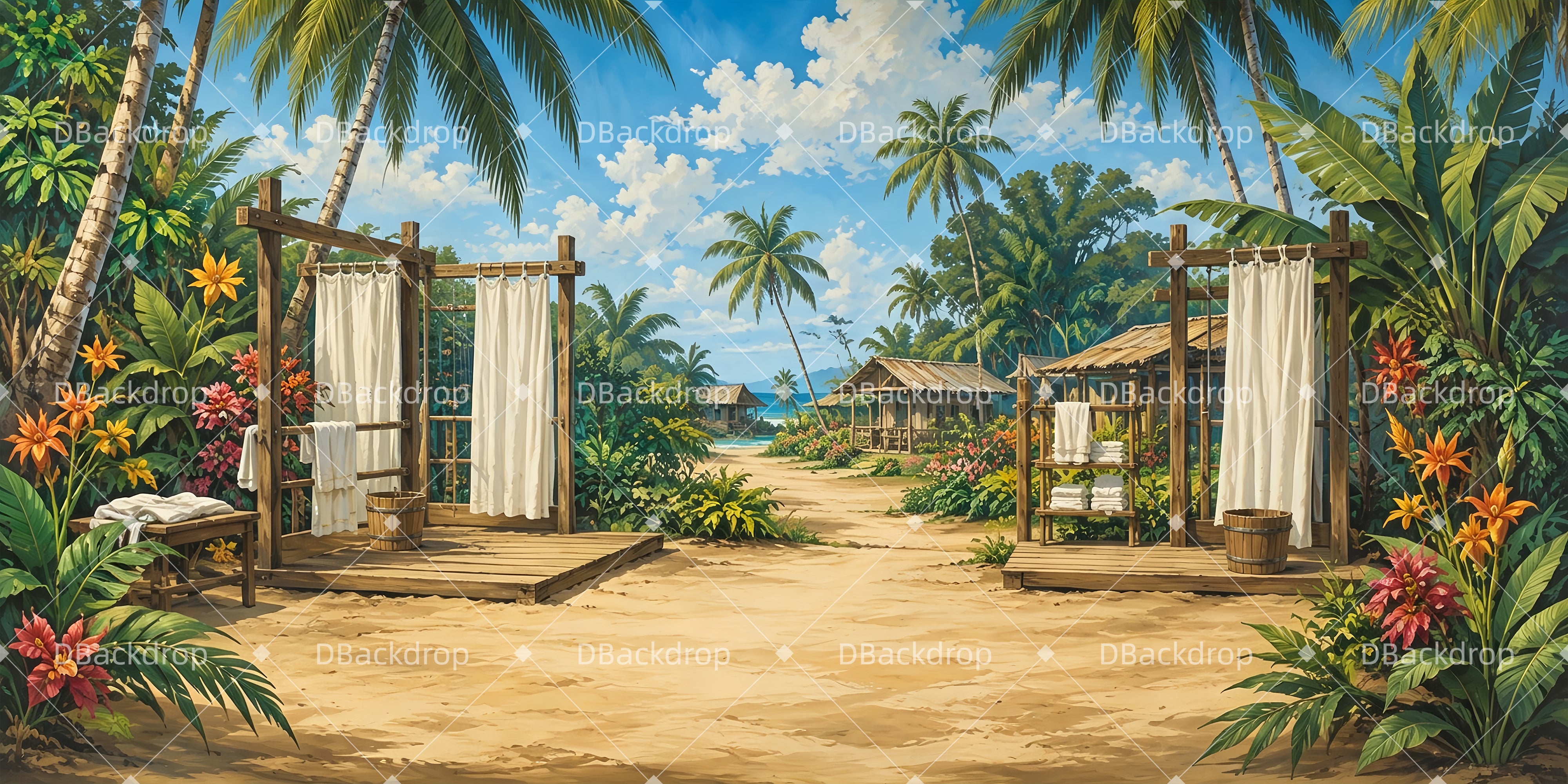 Scenic Backdrops Island Bath Professional Stage Backdrops UK ZTT65-T71